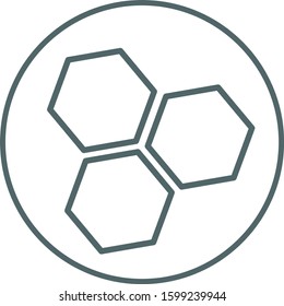 Honey comb icon. Vector illustration
