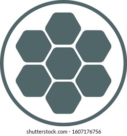 Honey comb icon. Vector illustration