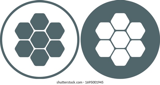Honey comb icon. Vector illustration