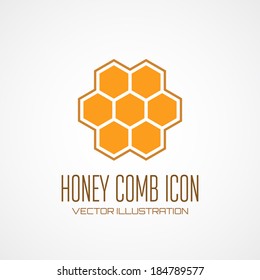 Honey Comb Icon. Vector Illustration
