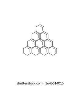 honey comb Icon vector sign isolated for graphic and web design. honey comb symbol template color editable on white background.