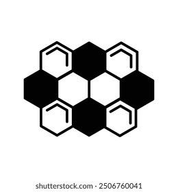 honey comb icon with white background vector stock illustration