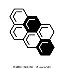 honey comb icon with white background vector stock illustration