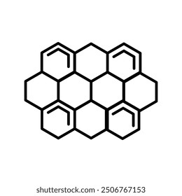honey comb icon with white background vector stock illustration