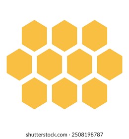 Honey Comb isolated Design, Honeycomb block Clipart Design,  Honeycomb pattern Illustration in black and white