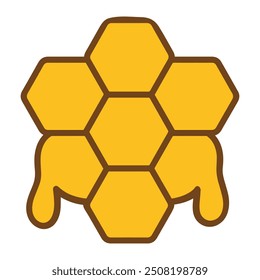 Honey Comb isolated Design, Honeycomb block Clipart Design,  Honeycomb pattern Illustration in black and white