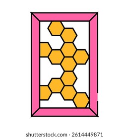 honey comb line icon vector. honey comb sign. isolated symbol illustration