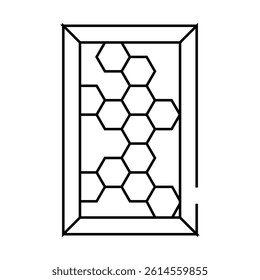honey comb line icon vector. honey comb sign. isolated contour symbol black illustration