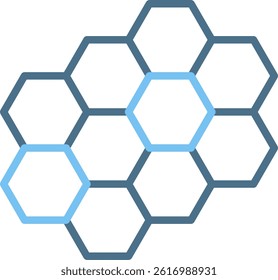 Honey Comb Line Two Colour Icon