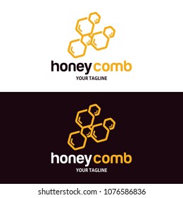 Honey Comb Logo Stock Vector (Royalty Free) 1076586836 | Shutterstock