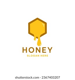 HONEY-COMB-LOGO-KONZEPT. HONEY-SYMBOL FÜR LOGO, STICKER, ETIKETT, PRODUKT, PAKETE, ETC