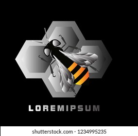 honey comb logo with deep philosophy for technology startup company. honey comb logo design has mean elegant, nature, technology and medical for company sign