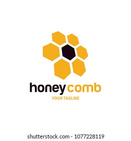 honey comb logo design template