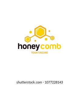 honey comb logo design template