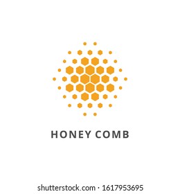 Honey comb logo design template