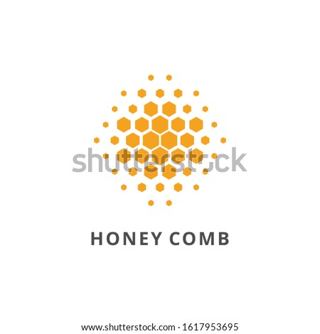 Honey comb logo design template