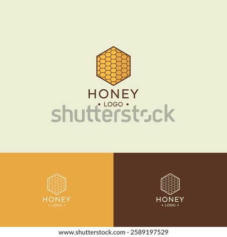 Honey comb logo design template