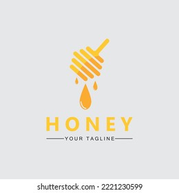 Icono del logotipo del peine de miel diseño vectorial de abejas