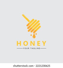 Honey comb logo icon bees vector design