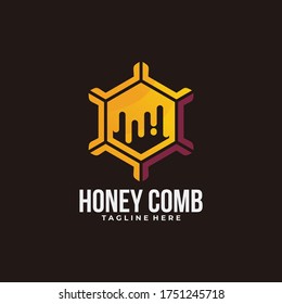 honey comb logo icon vector isolated