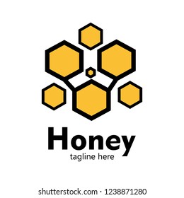 Honey Comb Logo Template Stock Vector (Royalty Free) 1238871280 ...