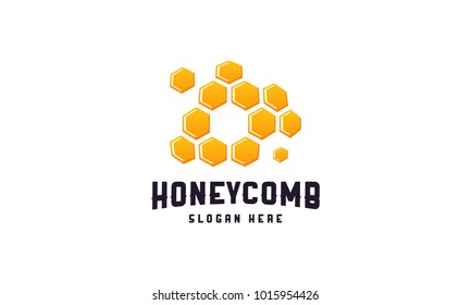 Honey Comb Logo Template Design Vector, Emblem, Honey Design Concept, Creative Symbol,