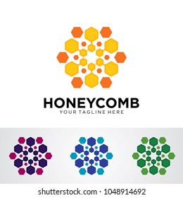 Honey Comb Logo Template Design Vector, Emblem, Design Concept, Creative Symbol, Icon