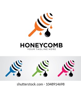 Honey Comb Logo Template Design Vector, Emblem, Design Concept, Creative Symbol, Icon