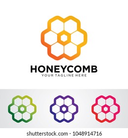 Honey Comb Logo Template Design Vector, Emblem, Design Concept, Creative Symbol, Icon