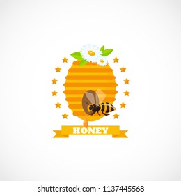 Honey Comb Logo Template Design Vector, Emblem, Design Concept, Creative Symbol, Icon