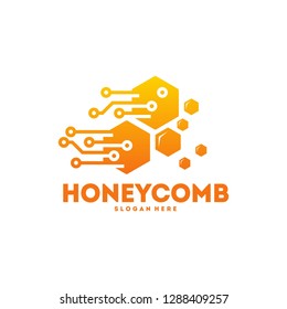 Honey Comb Logo Template Design Vector, Emblem, Honey Design Concept, Creative Symbol,