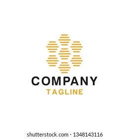 Honey Comb Logo Template Design Vector, Emblem, Honey Design Concept - Vector