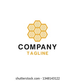 Honey Comb Logo Template Design Vector, Emblem, Honey Design Concept - Vector