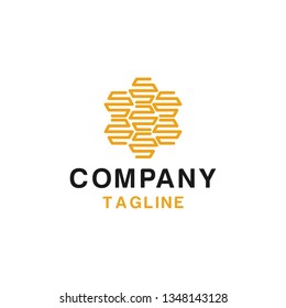 Honey Comb Logo Template Design Vector, Emblem, Honey Design Concept - Vector