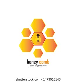 Honey Comb Logo Template Design Vector. Emblem, Design Concept, Creative Symbol,Icon
