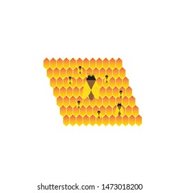 Honey Comb Logo Template Design Vector. Emblem, Design Concept, Creative Symbol,Icon
