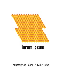 Honey Comb Logo Template Design Vector. Emblem, Design Concept, Creative Symbol,Icon
