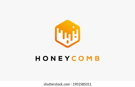 Honey Comb Logo Template Design Vector, Emblem, Honey Hive Design Concept, Creative Symbol,