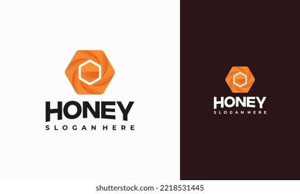 Honey Comb Logo Template Design Vector, Emblem, Honey Design Concept, Creative Symbol,