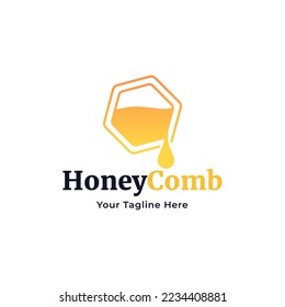 Honey Comb Logo Template Design Vector, Emblem, Honey Design Concept, Creative Symbol,