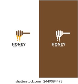 Diseño de Plantilla de Logo de Peine de Miel Diseño de Vector Concepto de Diseño de Miel Diseño de Vector de Símbolo Creativo