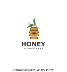 Honey Comb Logo Template Design Vector  Emblem  Honey Design Concept  Creative Symbol  Vector Design