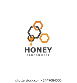 Honey Comb Logo Template Design Vector  Emblem  Honey Design Concept  Creative Symbol  Vector Design