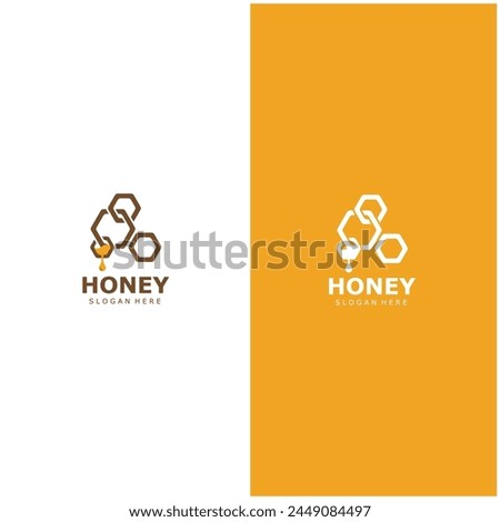 Honey Comb Logo Template Design Vector  Emblem  Honey Design Concept  Creative Symbol  Vector Design