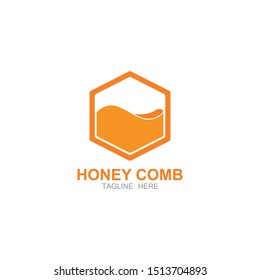 Honey comb logo vector icon concept design 