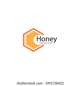 Diseño de iconos de vectores del logotipo del peine de miel