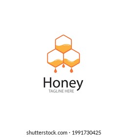 Diseño de iconos de vectores del logotipo del peine de miel