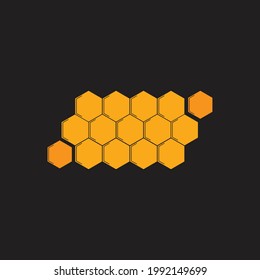 Honey comb logo vector icon concept design