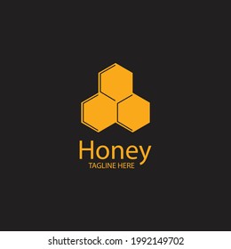 Honey comb logo vector icon concept design