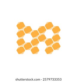 honey comb logo vector illustration template design